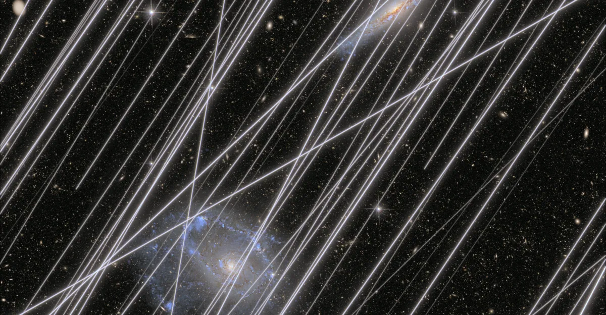 उपग्रह हबल टेलीस्कोप पर फोटोबॉम्बिंग करते रहते हैं, और यह बदतर होता जा रहा है