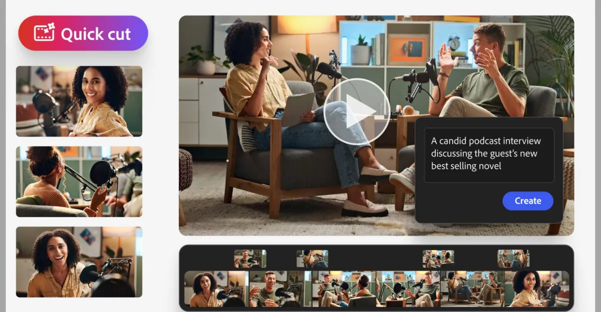 Adobe का नया AI वीडियो संपादन टूल क्लिप को पहले ड्राफ्ट में जोड़ता है