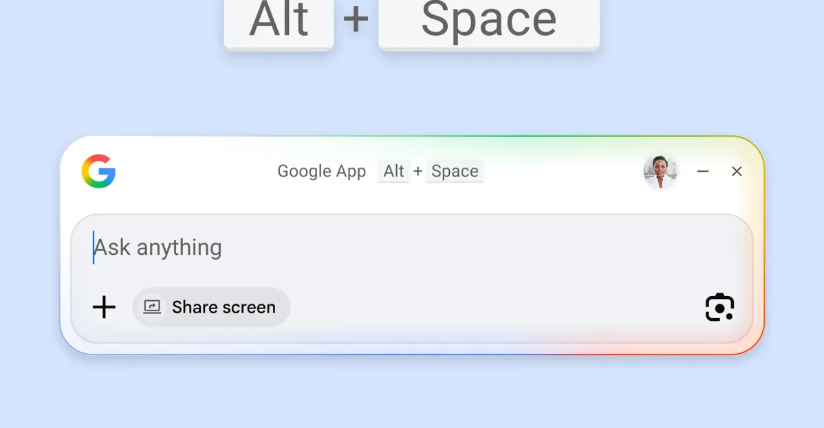 विंडोज़ के लिए Google का स्पॉटलाइट जैसा डेस्कटॉप सर्च बार सभी के लिए उपलब्ध है